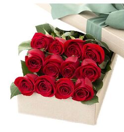 send 12 red roses full box arrangement to dhaka, bangladesh