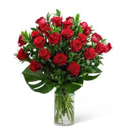 send 36 red roses in glass vase to dhaka, bangladesh
