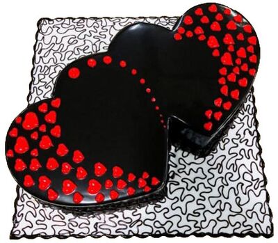 Swiss Heart Cake to dhaka,Swiss Double Heart Cake to bangladesh